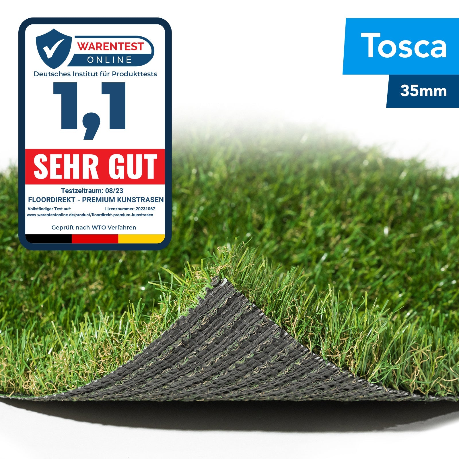 ✂ Artificial Grass Turf | Tosca | Pile Height: 35 Mm | Weight: 200 g/m²
