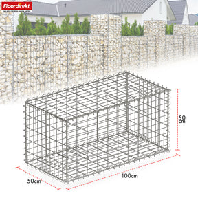 Gabion basket | Lenox | Galvanised steel basket for decorative privacy screens and garden projects