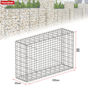 Gabion basket | Lenox | Galvanised steel basket for decorative privacy screens and garden projects