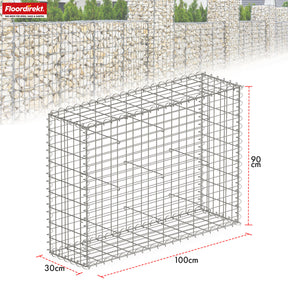 Gabion basket | Lenox | Galvanised steel basket for decorative privacy screens and garden projects