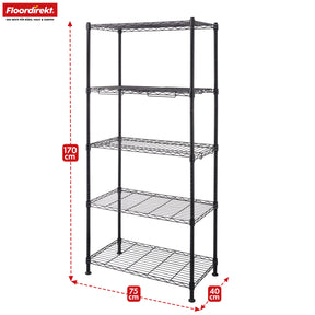Wire shelving | Taranaki | Open metal shelving made of powder-coated steel with removable shelves