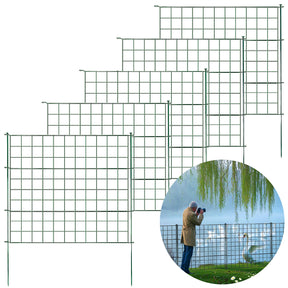 Metal fence | Pablo | 5-piece metal plug-in fence set | Expandable for garden, pond & animals