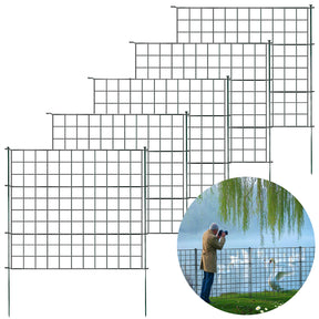 Metal fence | Pablo | 5-piece metal plug-in fence set | Expandable for garden, pond & animals