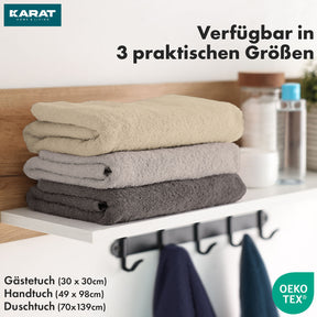 Bay towel set | 8-piece set of 100% cotton towels | 2 x bath towel, 2 x hand towel and 4 x soap cloth