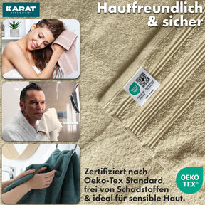 Bay towel set | 8-piece set of 100% cotton towels | 2 x bath towel, 2 x hand towel and 4 x soap cloth