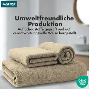 Bay towel set | 8-piece set of 100% cotton towels | 2 x bath towel, 2 x hand towel and 4 x soap cloth