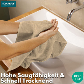 Bay towel set | 8-piece set of 100% cotton towels | 2 x bath towel, 2 x hand towel and 4 x soap cloth