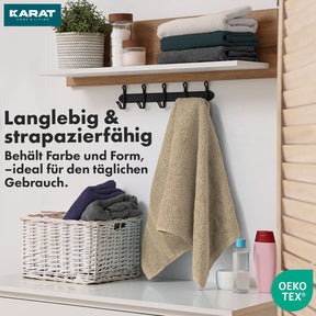 Bay towel set | 8-piece set of 100% cotton towels | 2 x bath towel, 2 x hand towel and 4 x soap cloth