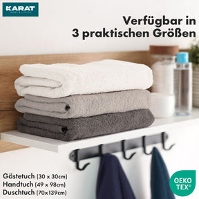 Bay towel set | 8-piece set of 100% cotton towels | 2 x bath towel, 2 x hand towel and 4 x soap cloth