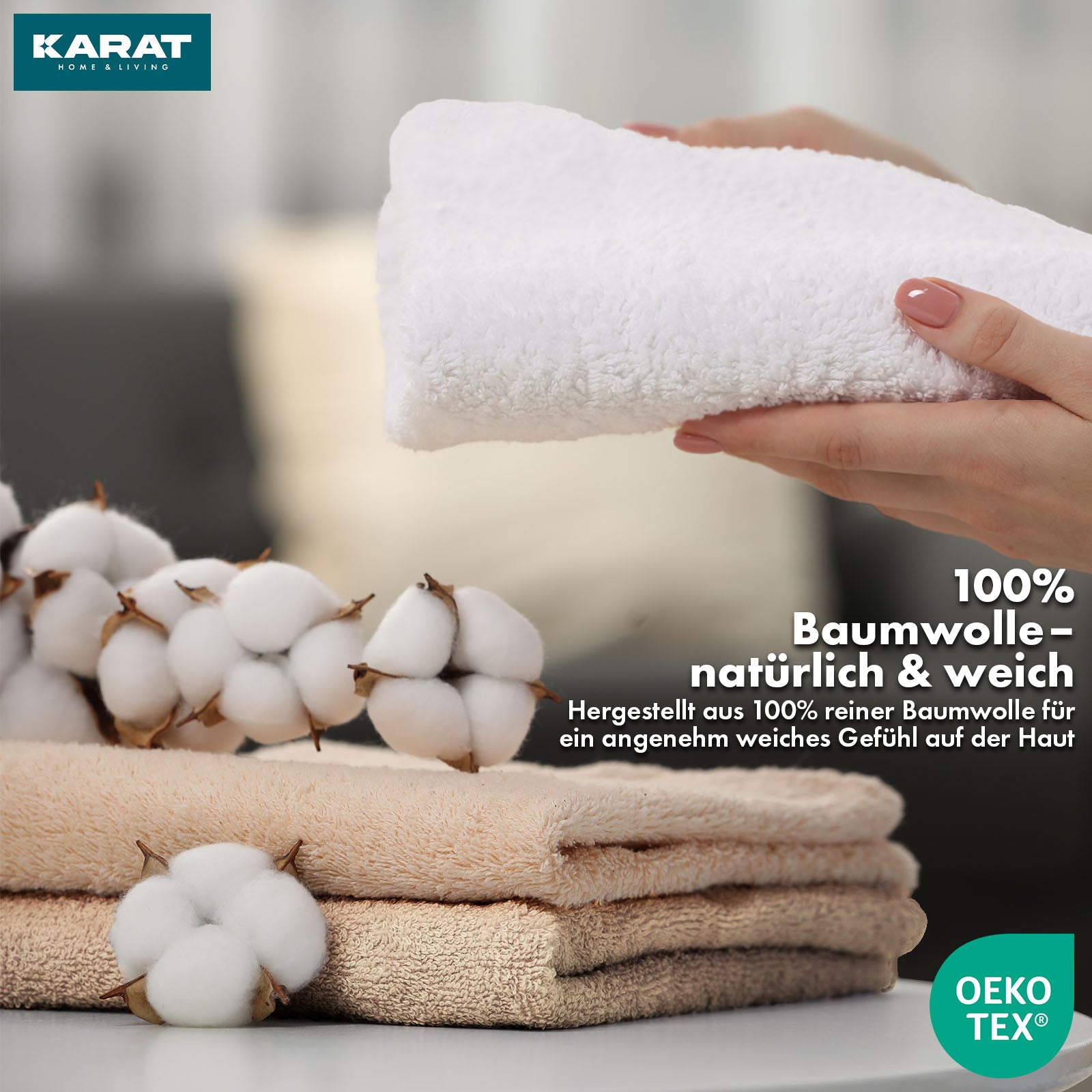 Bay towel set | 8-piece set of 100% cotton towels | 2 x bath towel, 2 x hand towel and 4 x soap cloth