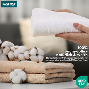 Bay towel set | 8-piece set of 100% cotton towels | 2 x bath towel, 2 x hand towel and 4 x soap cloth