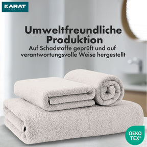 Bay towel set | 8-piece set of 100% cotton towels | 2 x bath towel, 2 x hand towel and 4 x soap cloth