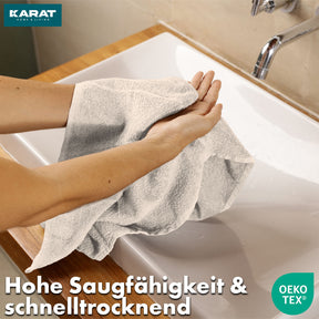 Bay towel set | 8-piece set of 100% cotton towels | 2 x bath towel, 2 x hand towel and 4 x soap cloth