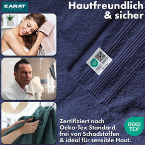 Bay towel set | 8-piece set of 100% cotton towels | 2 x bath towel, 2 x hand towel and 4 x soap cloth