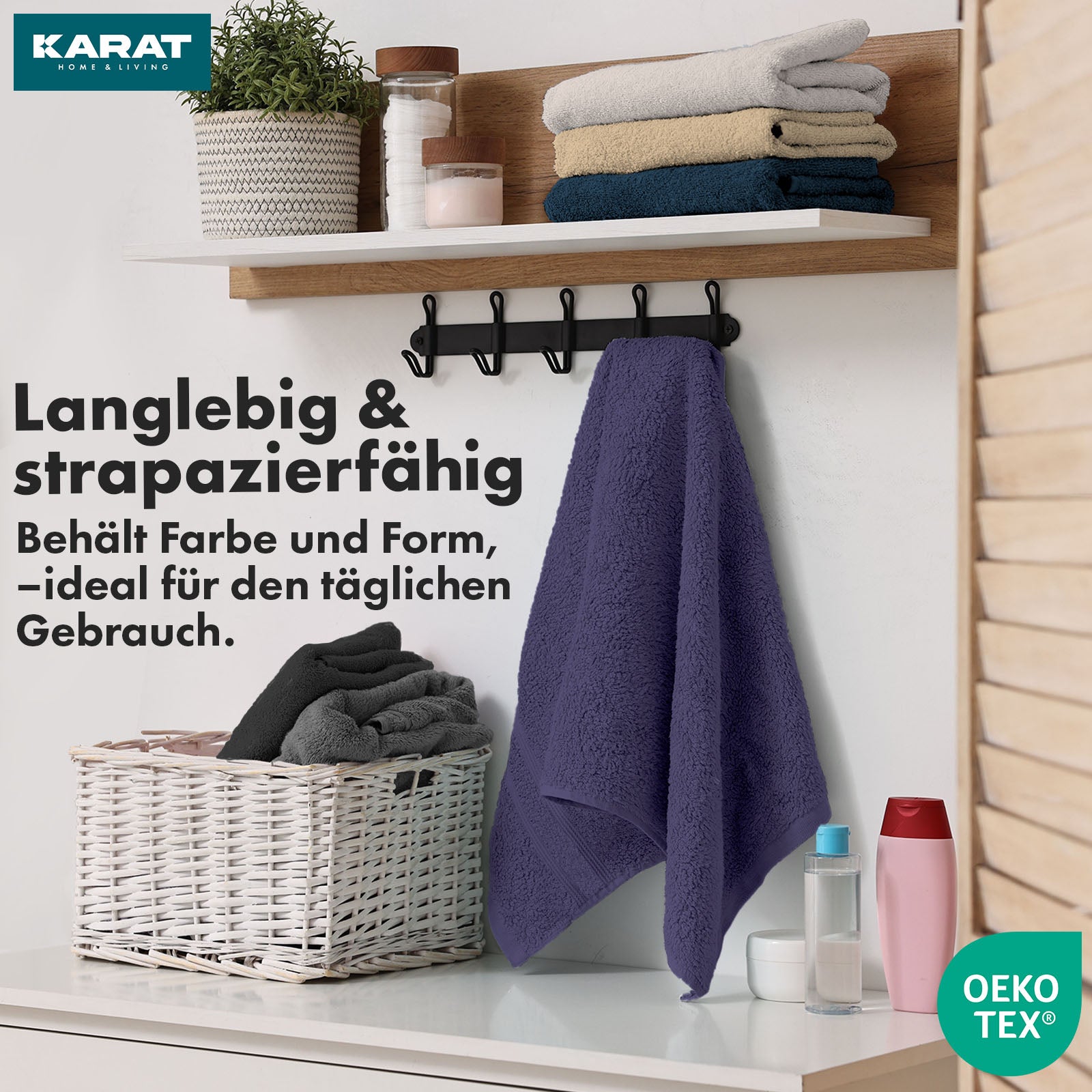 Bay towel set | 8-piece set of 100% cotton towels | 2 x bath towel, 2 x hand towel and 4 x soap cloth