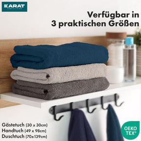 Bay towel set | 8-piece set of 100% cotton towels | 2 x bath towel, 2 x hand towel and 4 x soap cloth
