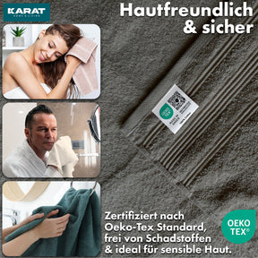 Bay towel set | 8-piece set of 100% cotton towels | 2 x bath towel, 2 x hand towel and 4 x soap cloth