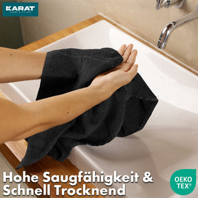Bay towel set | 8-piece set of 100% cotton towels | 2 x bath towel, 2 x hand towel and 4 x soap cloth