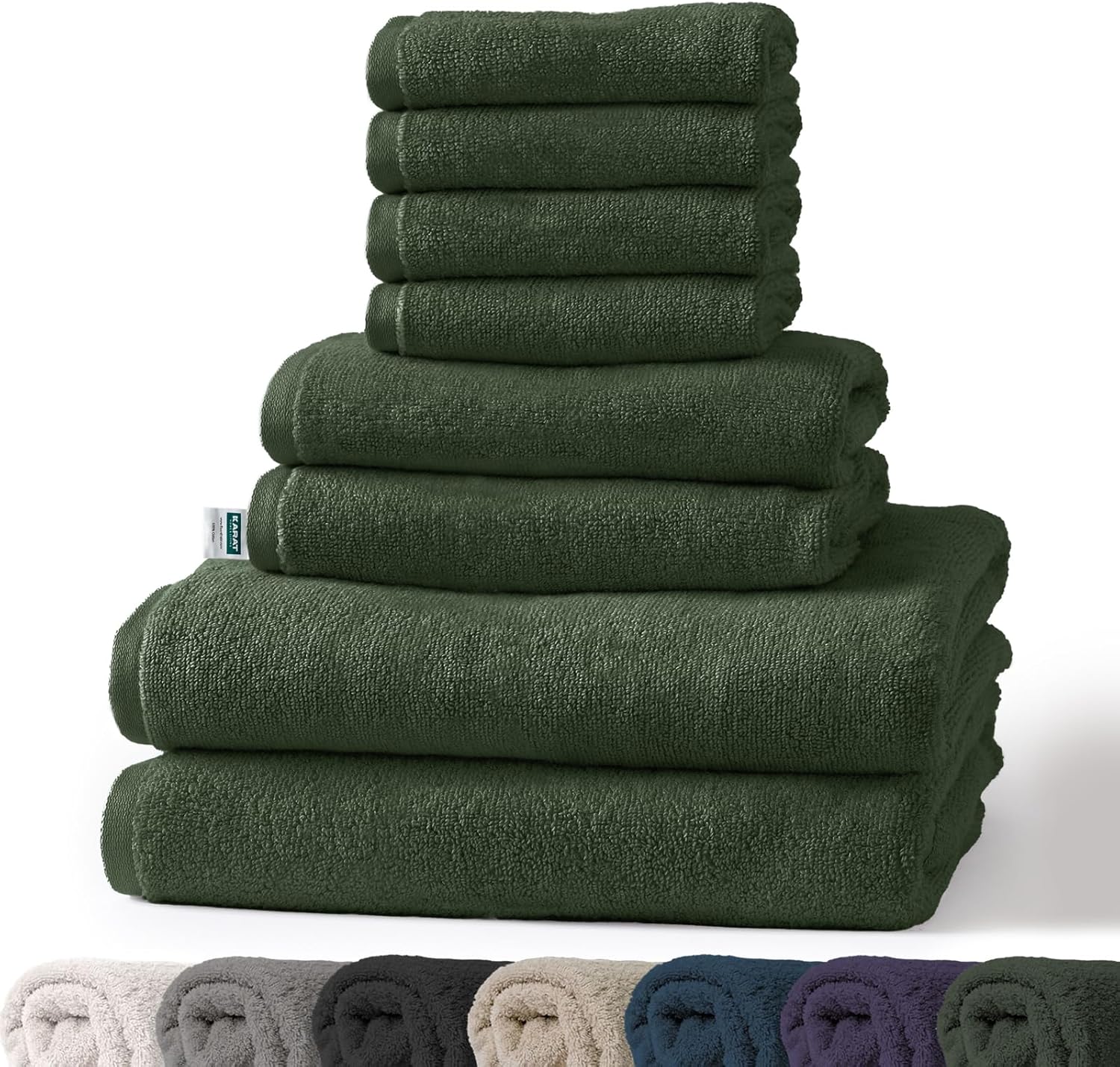 Bay towel set | 8-piece set of 100% cotton towels | 2 x bath towel, 2 x hand towel and 4 x soap cloth