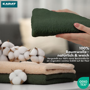 Bay towel set | 8-piece set of 100% cotton towels | 2 x bath towel, 2 x hand towel and 4 x soap cloth
