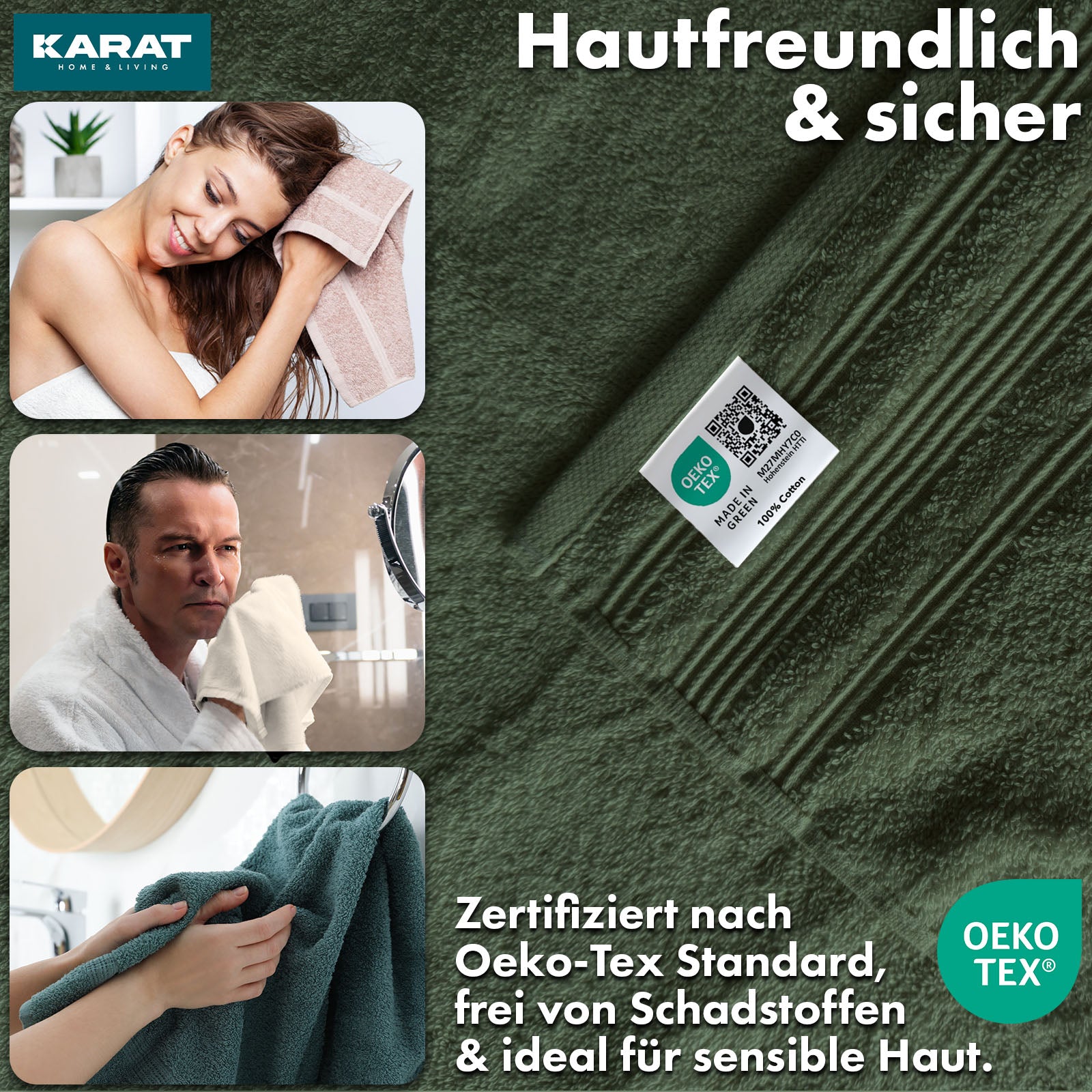 Bay towel set | 8-piece set of 100% cotton towels | 2 x bath towel, 2 x hand towel and 4 x soap cloth
