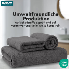 Bay towel set | 8-piece set of 100% cotton towels | 2 x bath towel, 2 x hand towel and 4 x soap cloth