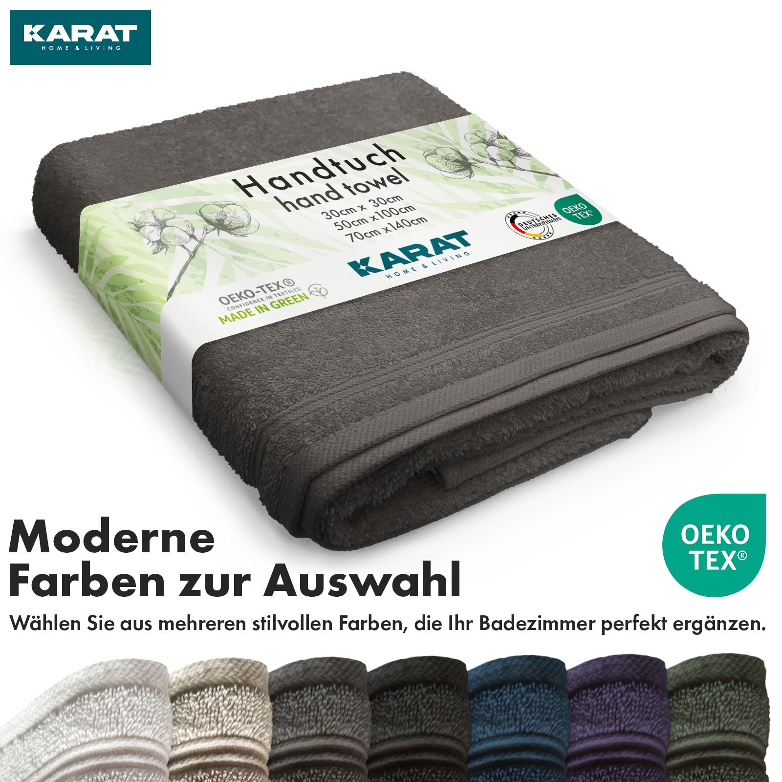 Bay towel set | 8-piece set of 100% cotton towels | 2 x bath towel, 2 x hand towel and 4 x soap cloth