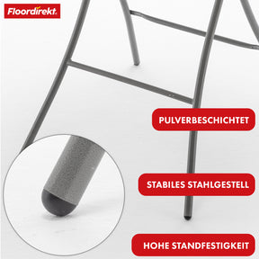 Folding table | Nagano | Round white foldable garden table | 80 cm diameter