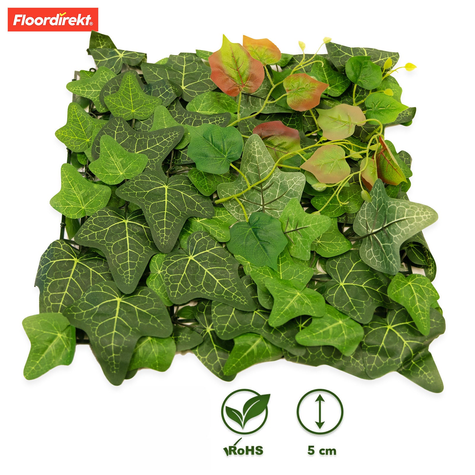 Plant wall | Ivy | Long-lasting artificial plant with ivy leaves for modern interior design | 33 x 33 cm