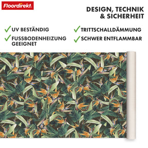 3D CV flooring | Strelitzia 536M | Vinyl flooring with a tropical design in a realistic tile look