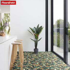 3D CV flooring | Strelitzia 536M | Vinyl flooring with a tropical design in a realistic tile look
