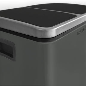 Waste Bin | Felix | Stainless Steel | Separation System | With Closing Damper