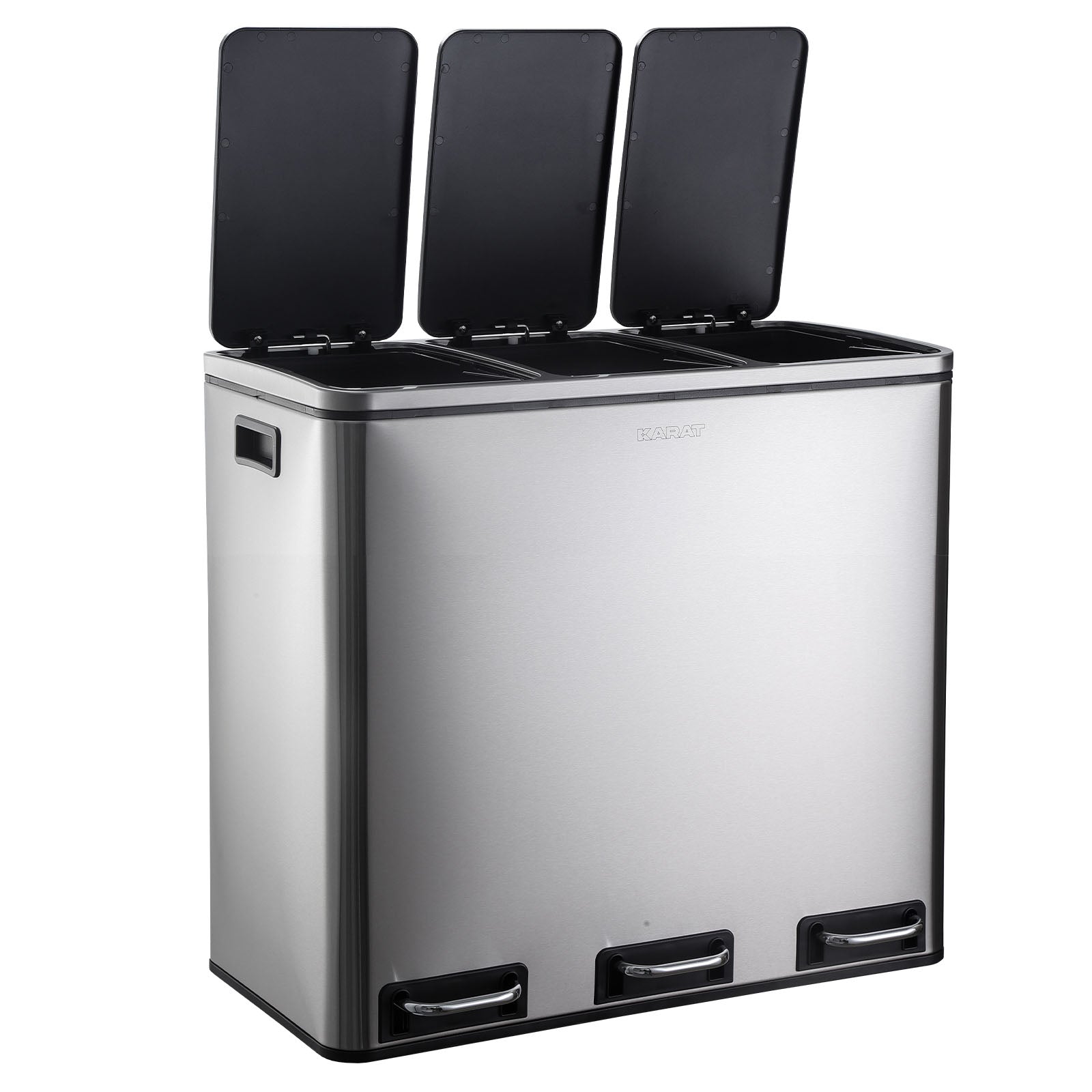 Waste Bin | Felix | Stainless Steel | Separation System | With Closing Damper