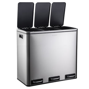 Waste Bin | Felix | Stainless Steel | Separation System | With Closing Damper