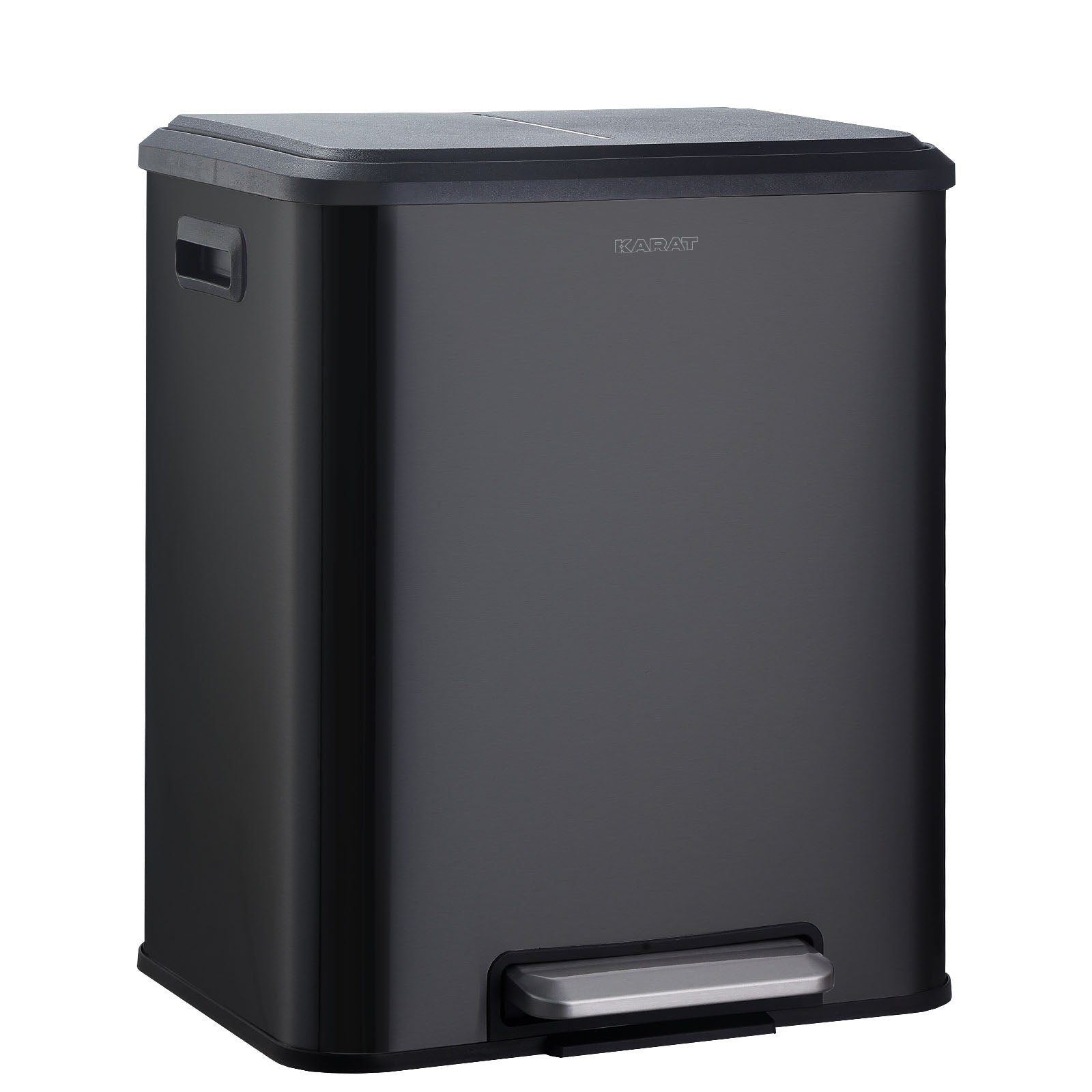 Waste bin | Jack | 30 L capacity | 2-way waste separation | soft-close & pedal | stainless steel or black