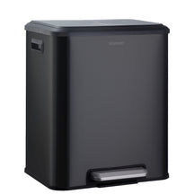 Waste bin | Jack | 30 L capacity | 2-way waste separation | soft-close & pedal | stainless steel or black