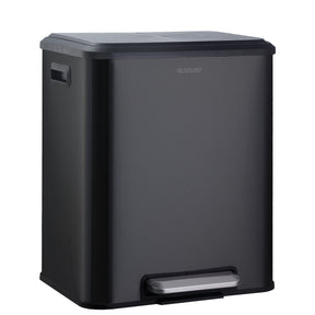 Waste bin | Jack | 30 L capacity | 2-way waste separation | soft-close & pedal | stainless steel or black