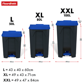 Waste bin | Olaf | Robust step-on waste bin | For household, office & commercial use | Various colours & sizes