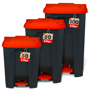 Waste bin | Olaf | Robust step-on waste bin | For household, office & commercial use | Various colours & sizes