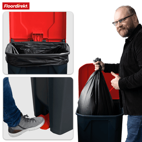 Waste bin | Olaf | Robust step-on waste bin | For household, office & commercial use | Various colours & sizes