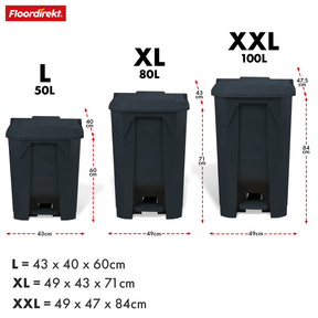 Waste bin | Olaf | Robust step-on waste bin | For household, office & commercial use | Various colours & sizes