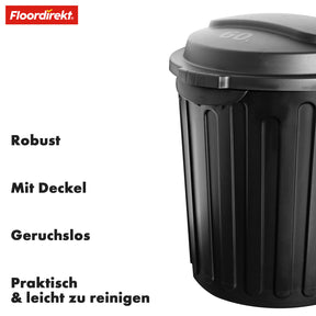 Waste bin | Robin | 60L waste bin with lid | Odour-tight, hygienic & easy to clean