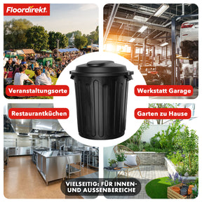 Waste bin | Robin | 60L waste bin with lid | Odour-tight, hygienic & easy to clean