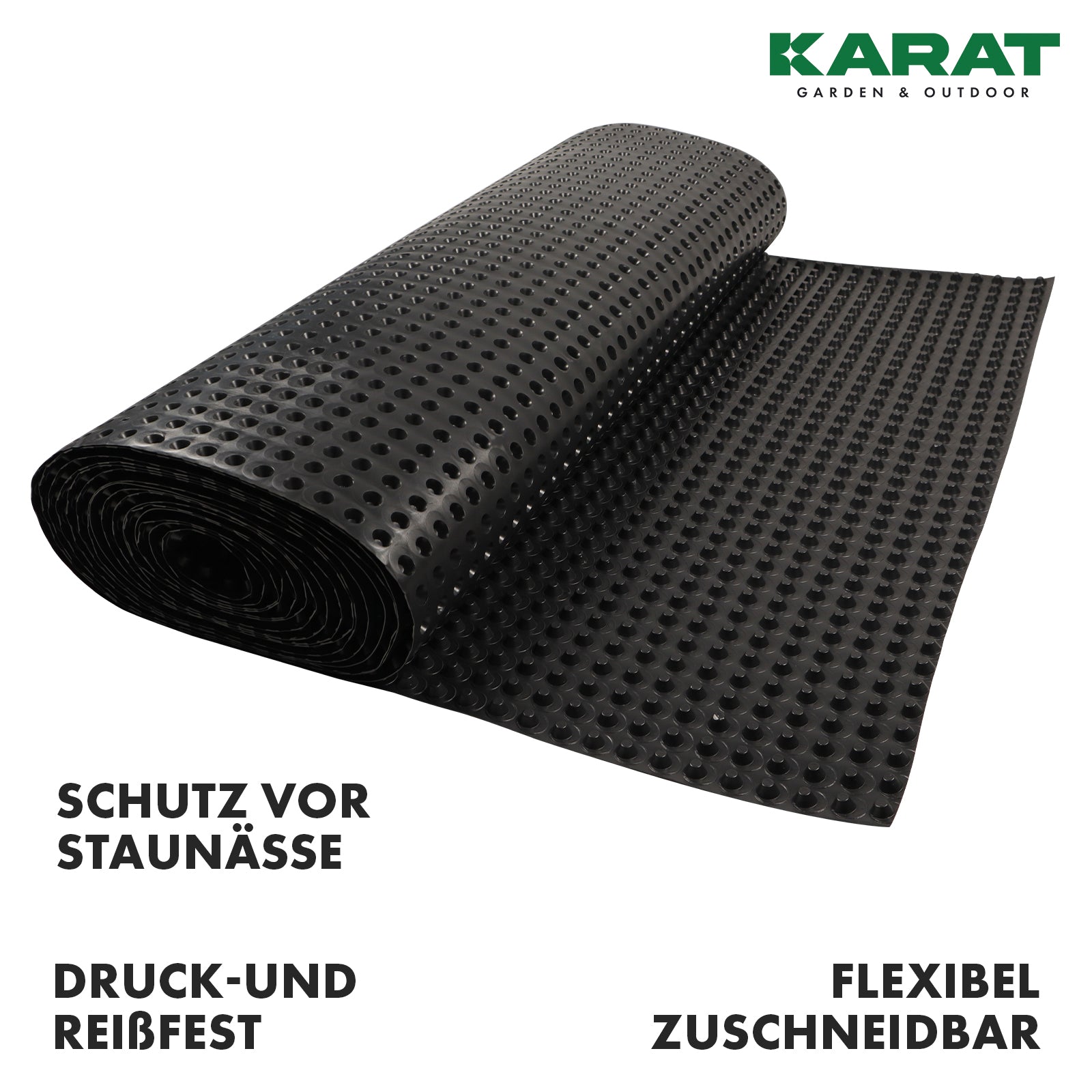 Dimpled sheeting | Dimpled sheeting for raised beds or wall protection | Protection against moisture & wetness | Black | Many sizes