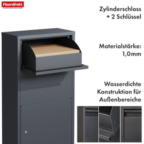 Parcel box | Clement | Practical parcel box with flap system & lock | Weatherproof & easy to assemble