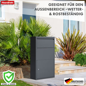 Parcel box | Clement | Practical parcel box with flap system & lock | Weatherproof & easy to assemble