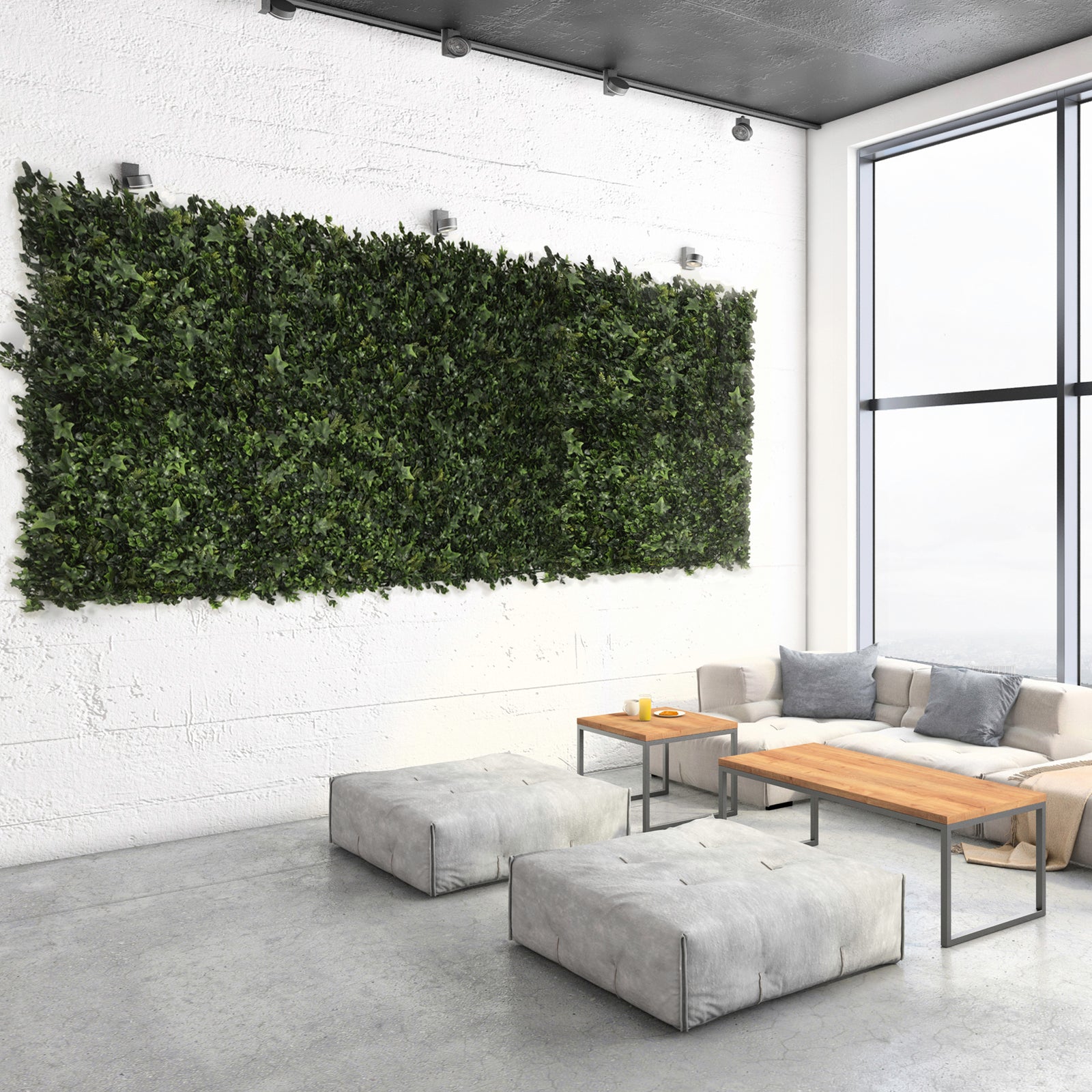 Artificial Plant Tile Tropical Plant Tiles for Wall Mounting 50