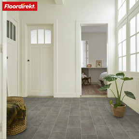 CV flooring | Kent 968M | Hard-wearing vinyl flooring in a realistic stone tile look for kitchens, bathrooms and living areas