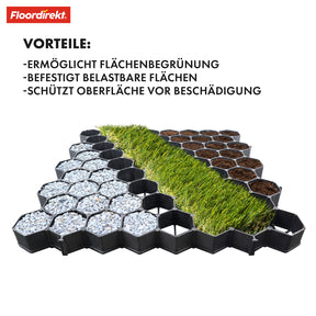 Grid | Paddock plate for ground reinforcement | Hard-wearing material | Available in two colour variants | 50 x 50 cm