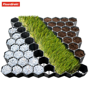 Grid | Paddock plate for ground reinforcement | Hard-wearing material | Available in two colour variants | 50 x 50 cm